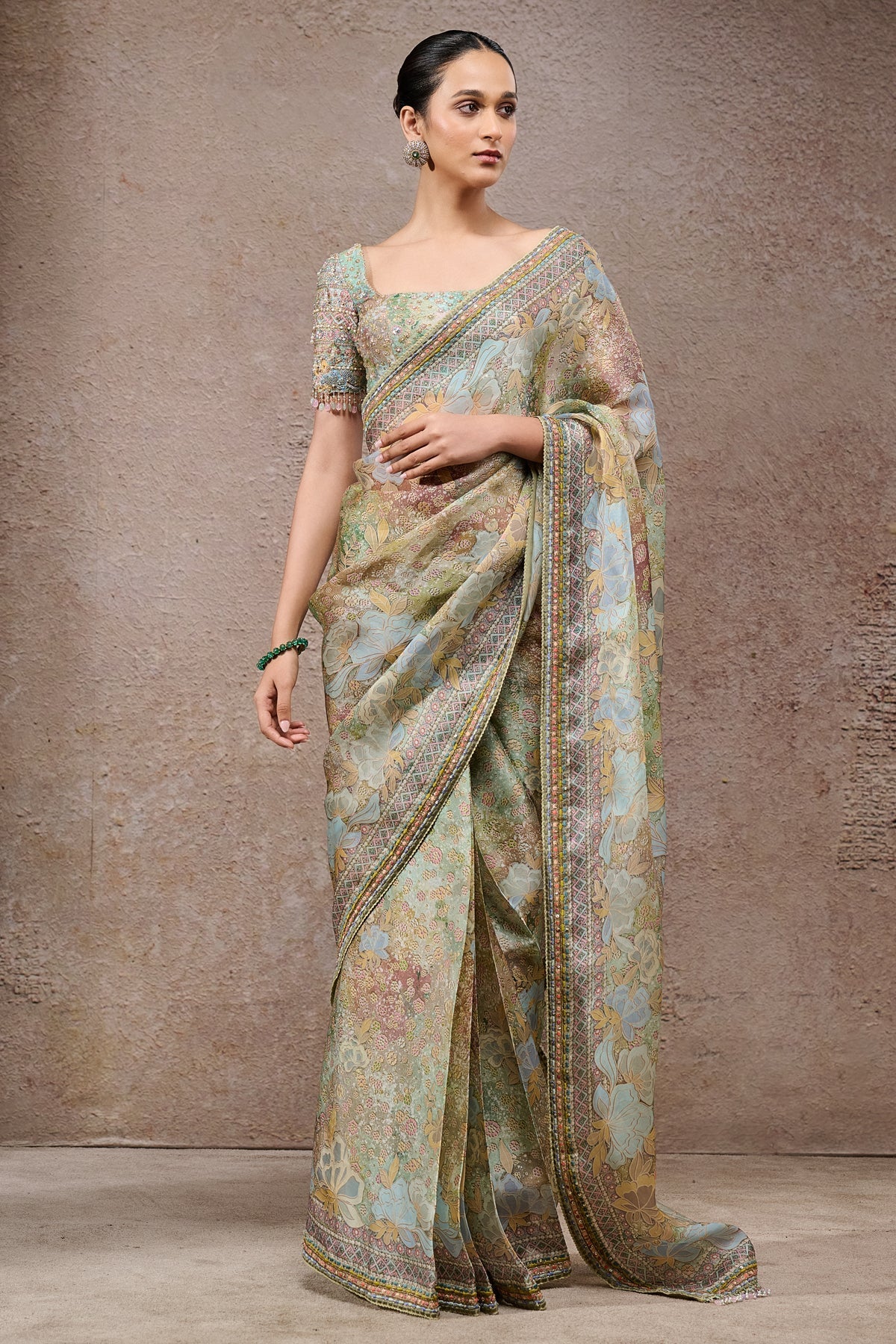 Floral Organza Saree