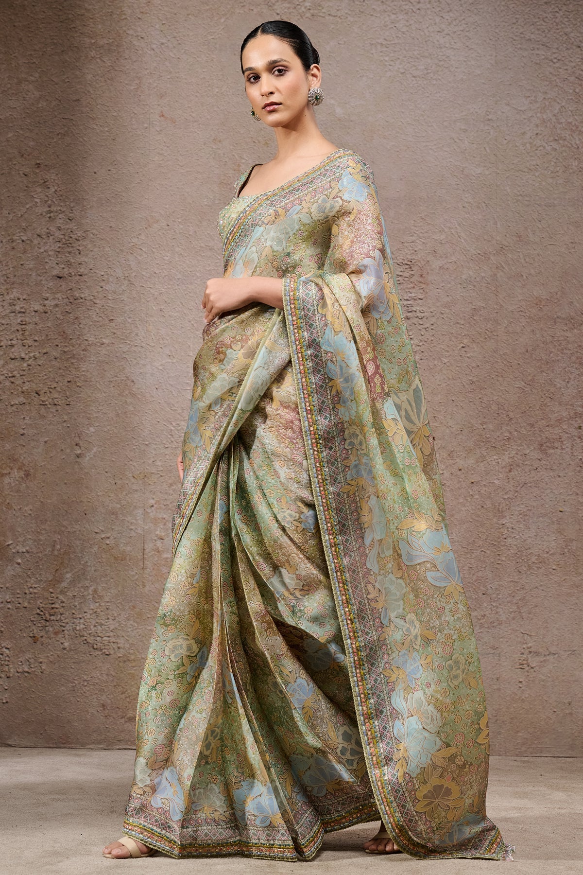 Floral Organza Saree