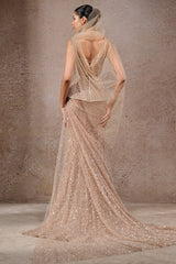 Crystal & Sequin Embroidered Lehenga Saree