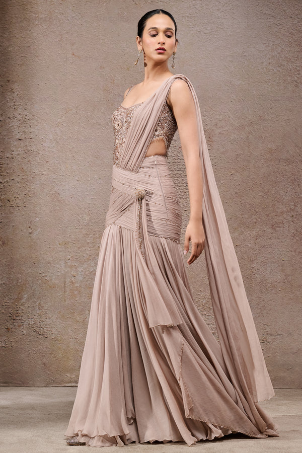 Concept Saree with Embroidered Bodysuit