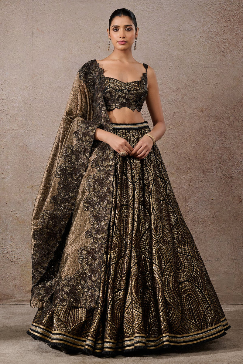 Sequin-Embroidered Lehenga