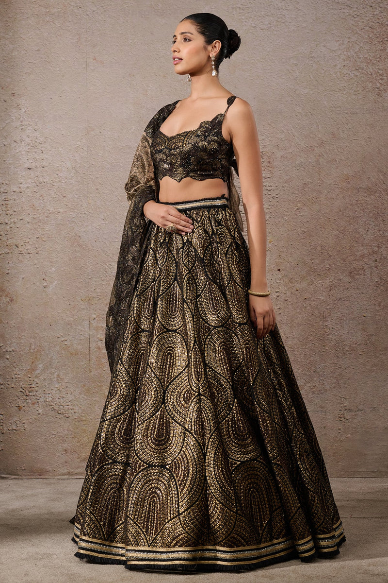 Sequin-Embroidered Lehenga