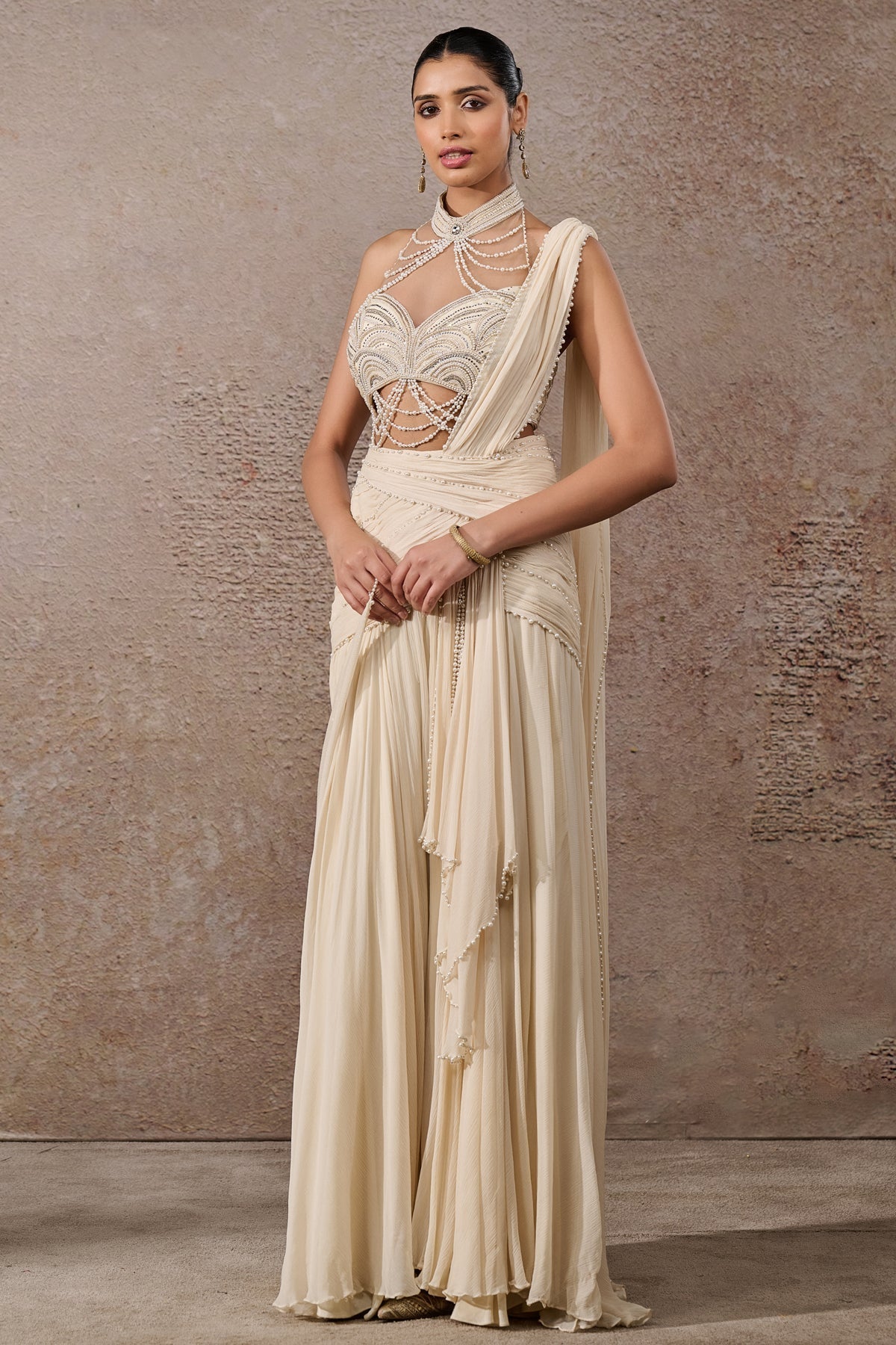 Languid Summer Ombre Pearl Concept Saree