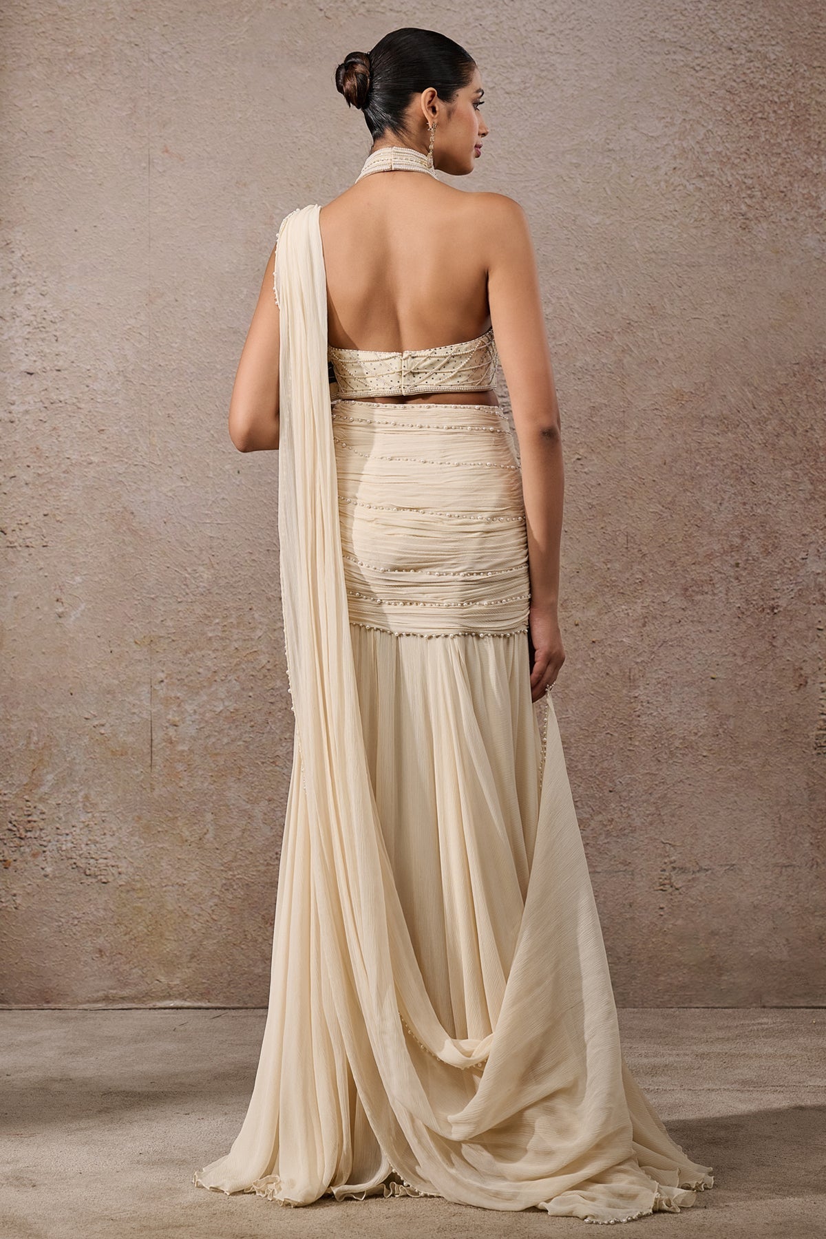 Languid Summer Ombre Pearl Concept Saree