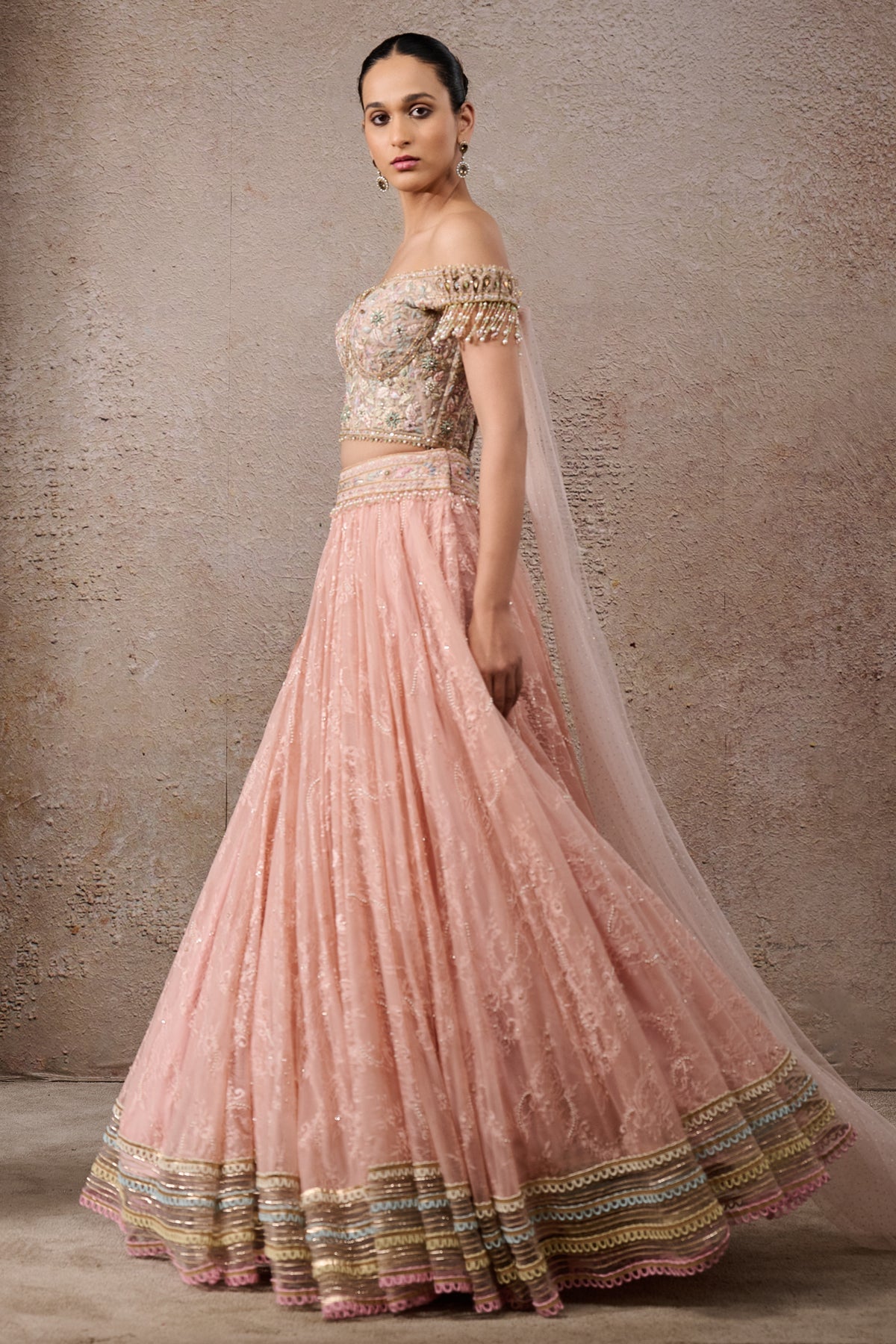 Floral Textile Lehenga Set