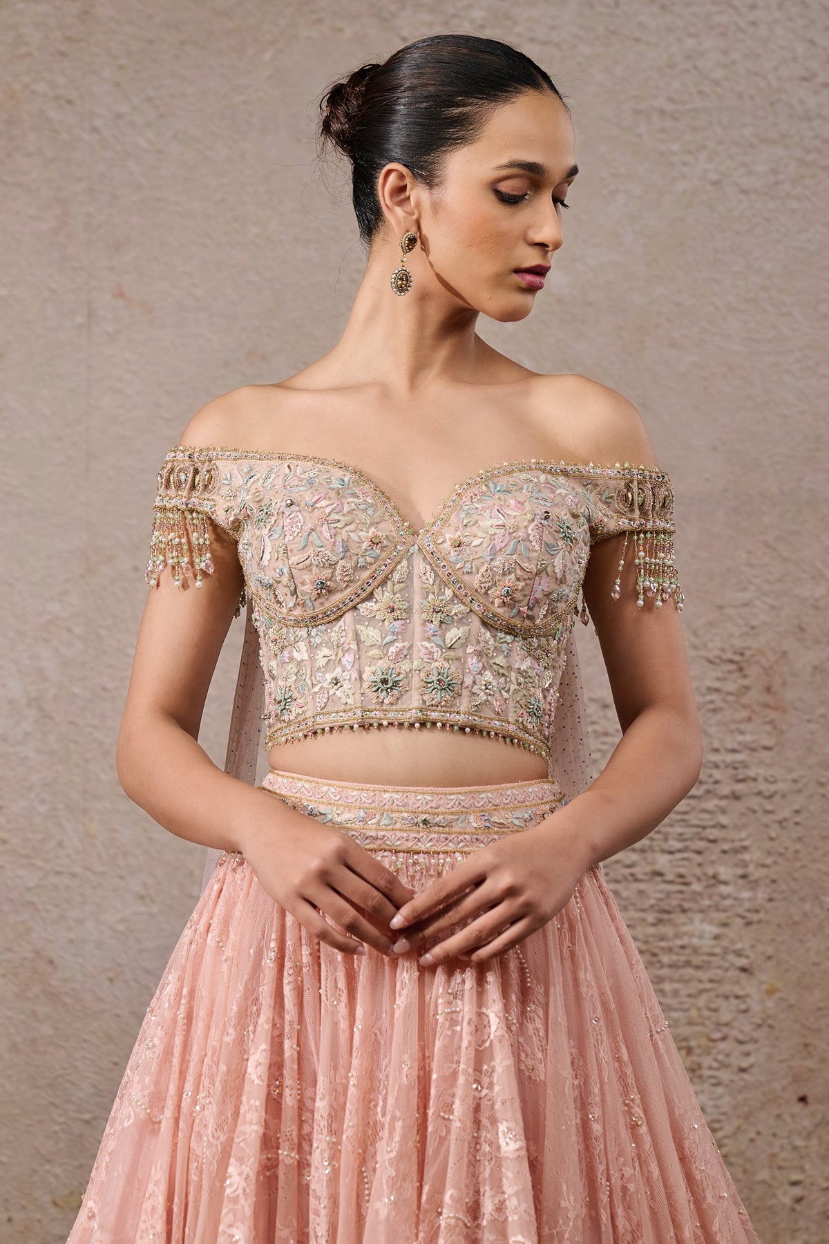 Floral Textile Lehenga Set
