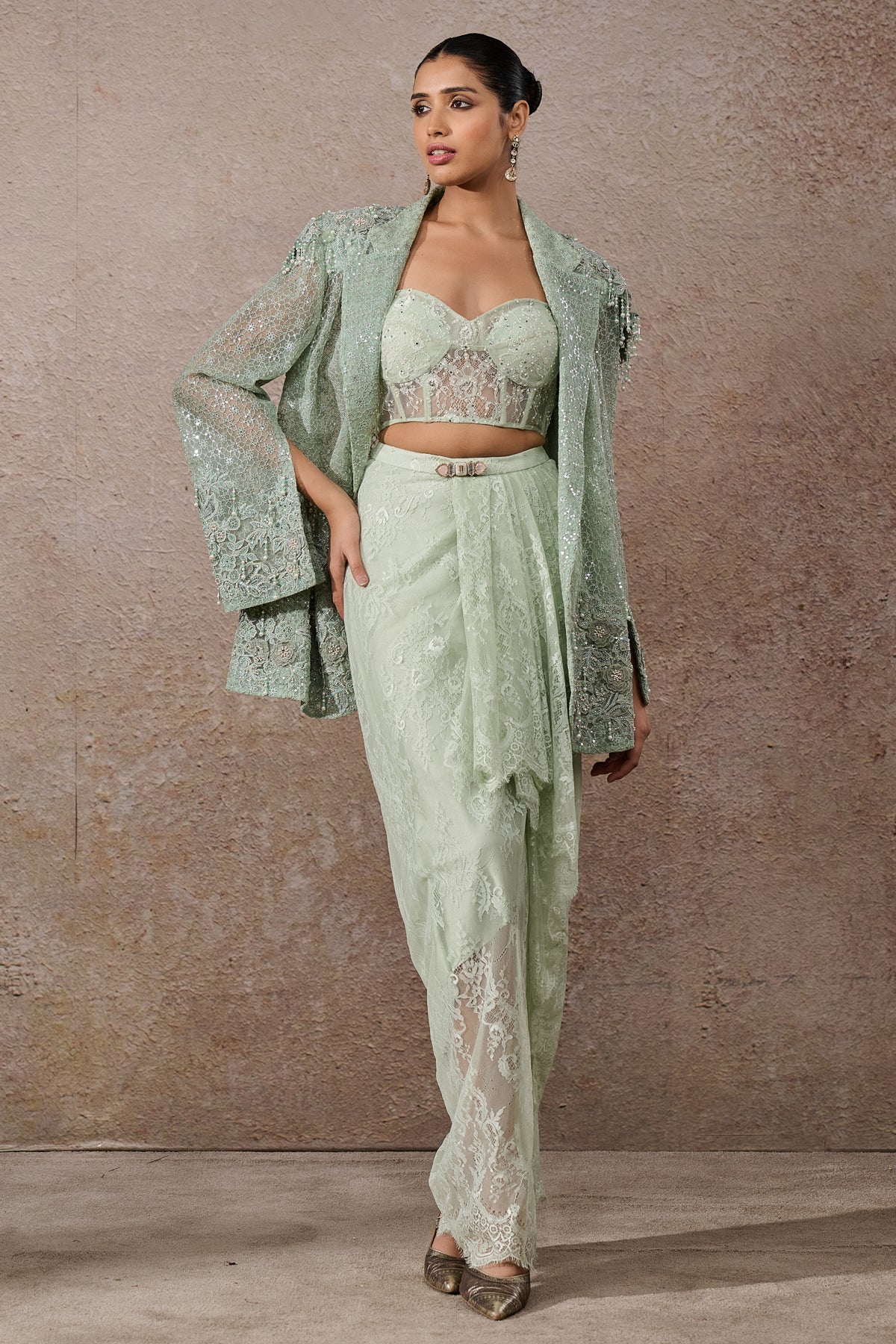 Languid Summer Hand Embroidered Sheer Jacket
