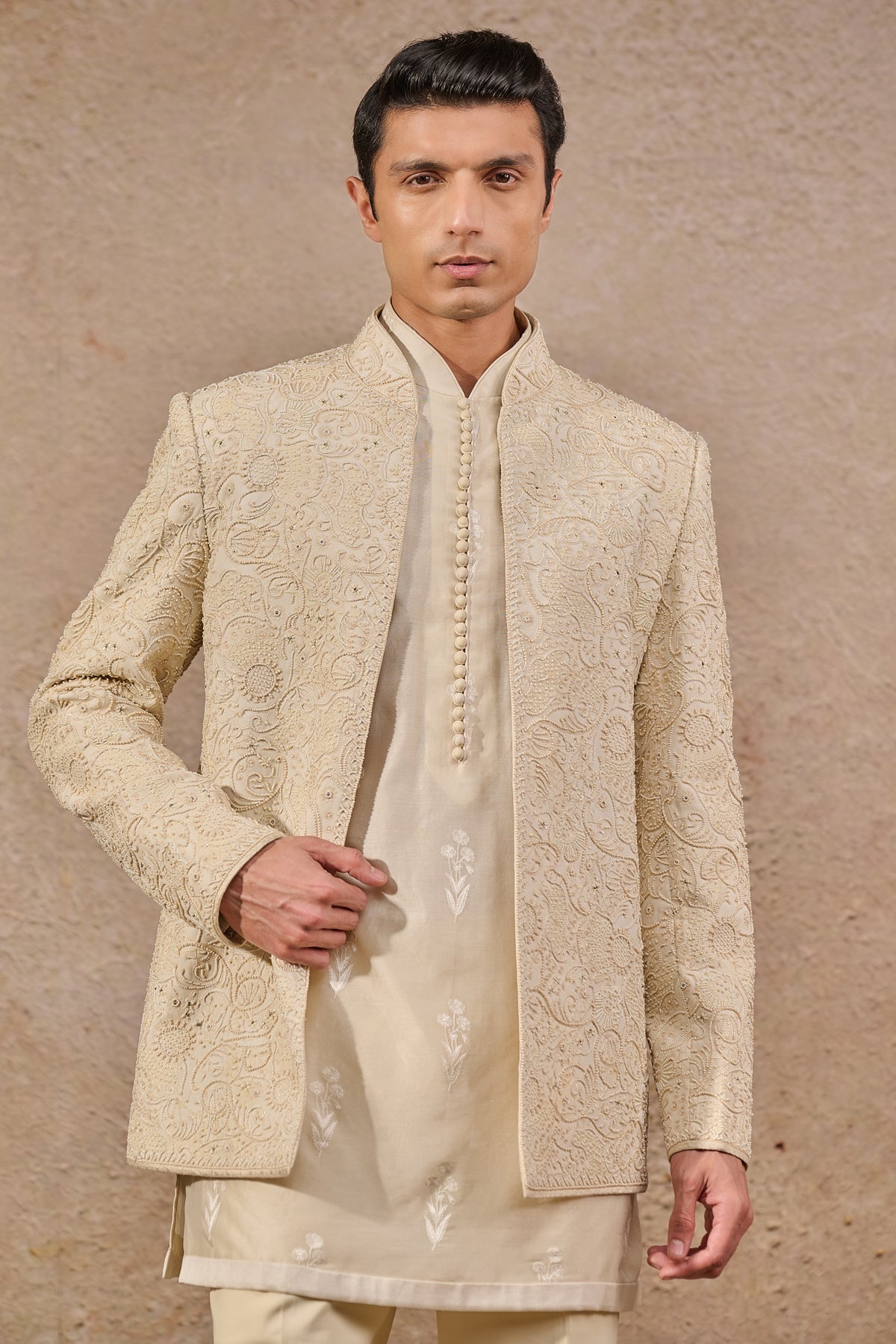 Hand Embroidered Floral & Paisley Bandhgala