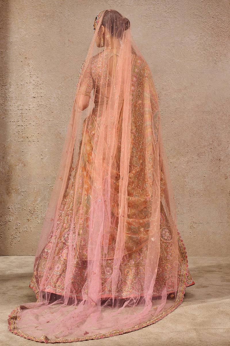 Floral Motif Aari Bridal Lehenga