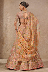 Floral Motif Aari Bridal Lehenga