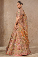 Floral Motif Aari Bridal Lehenga