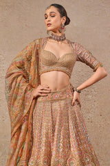 Floral Motif Aari Bridal Lehenga