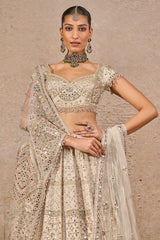 Hand-embroidered Mirror Work Lehenga