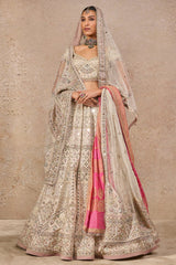 Hand-embroidered Mirror Work Lehenga