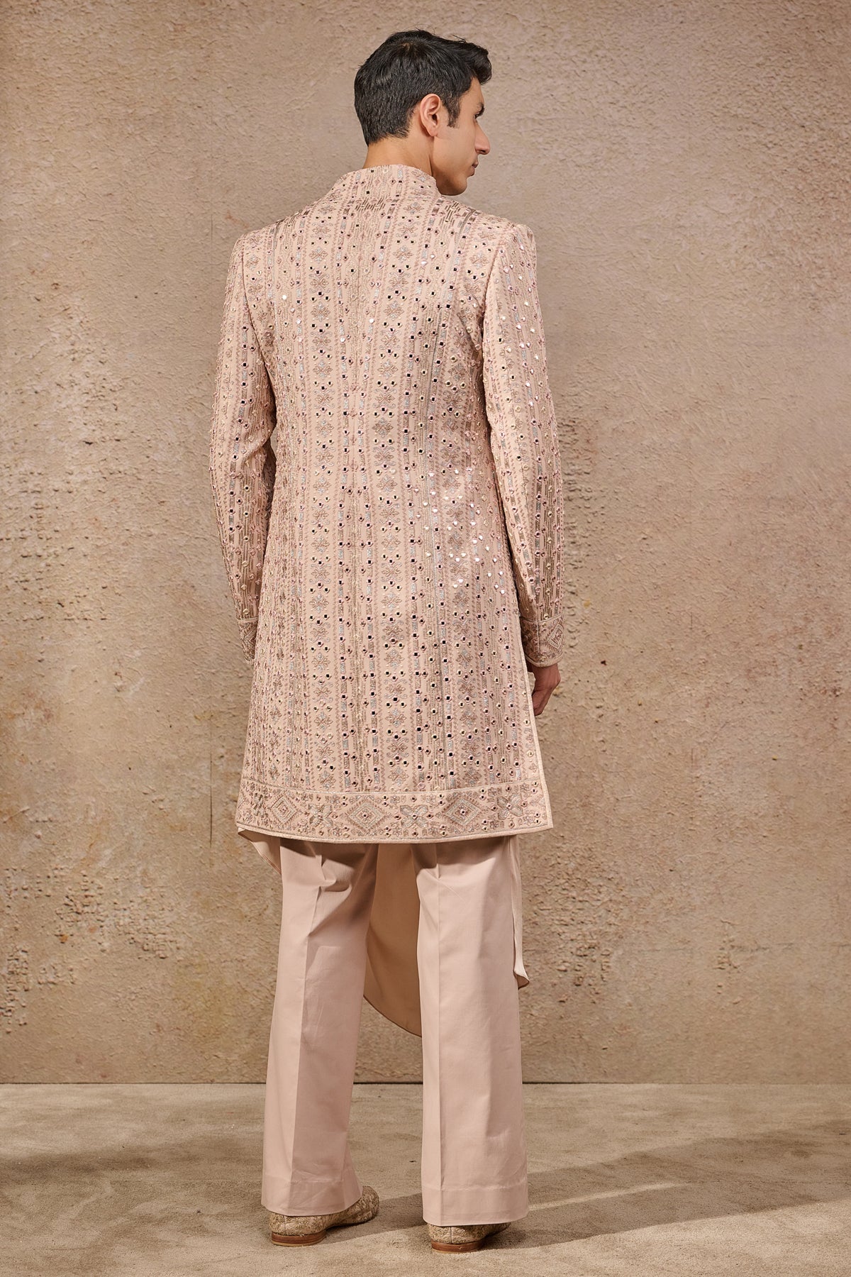 Languid Summer Mirror Embroidered Sherwani - Only Sherwani