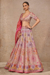 Hand-embroidered Mirror Work Lehenga