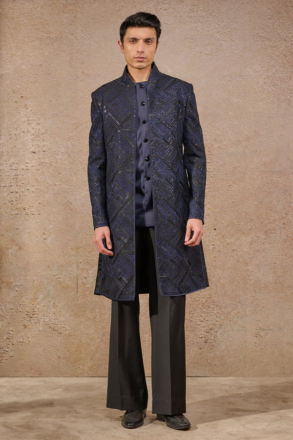 Sequin Embroidered Cocktail Sherwani