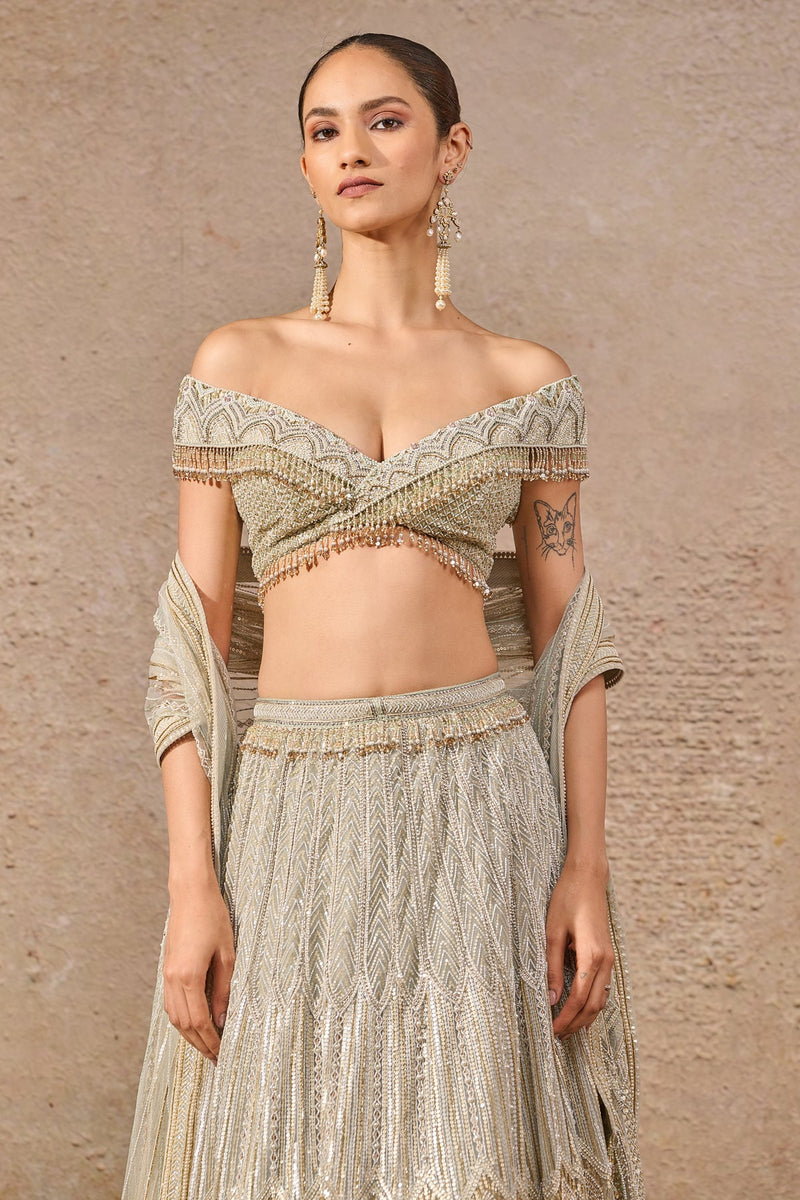 Hand-Embroidered Resham & Sequin Lehenga