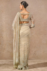 Hand-Embroidered Resham & Sequin Saree
