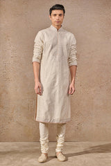 Self-textured embroidered kurta