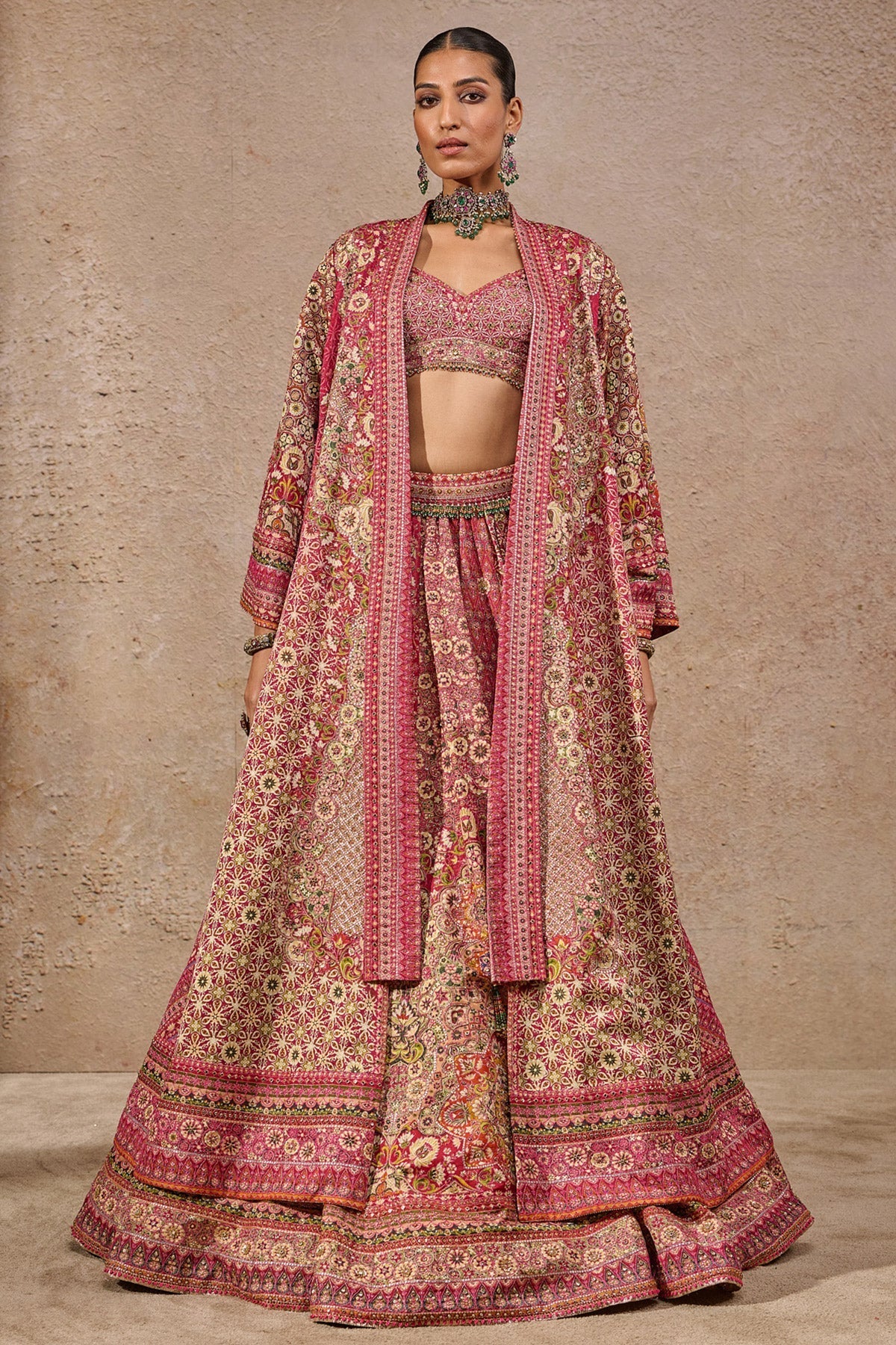 Kashida Embroidered Bridal Lehenga