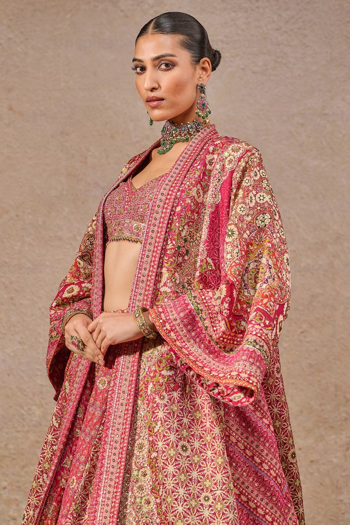 Kashida Embroidered Bridal Lehenga