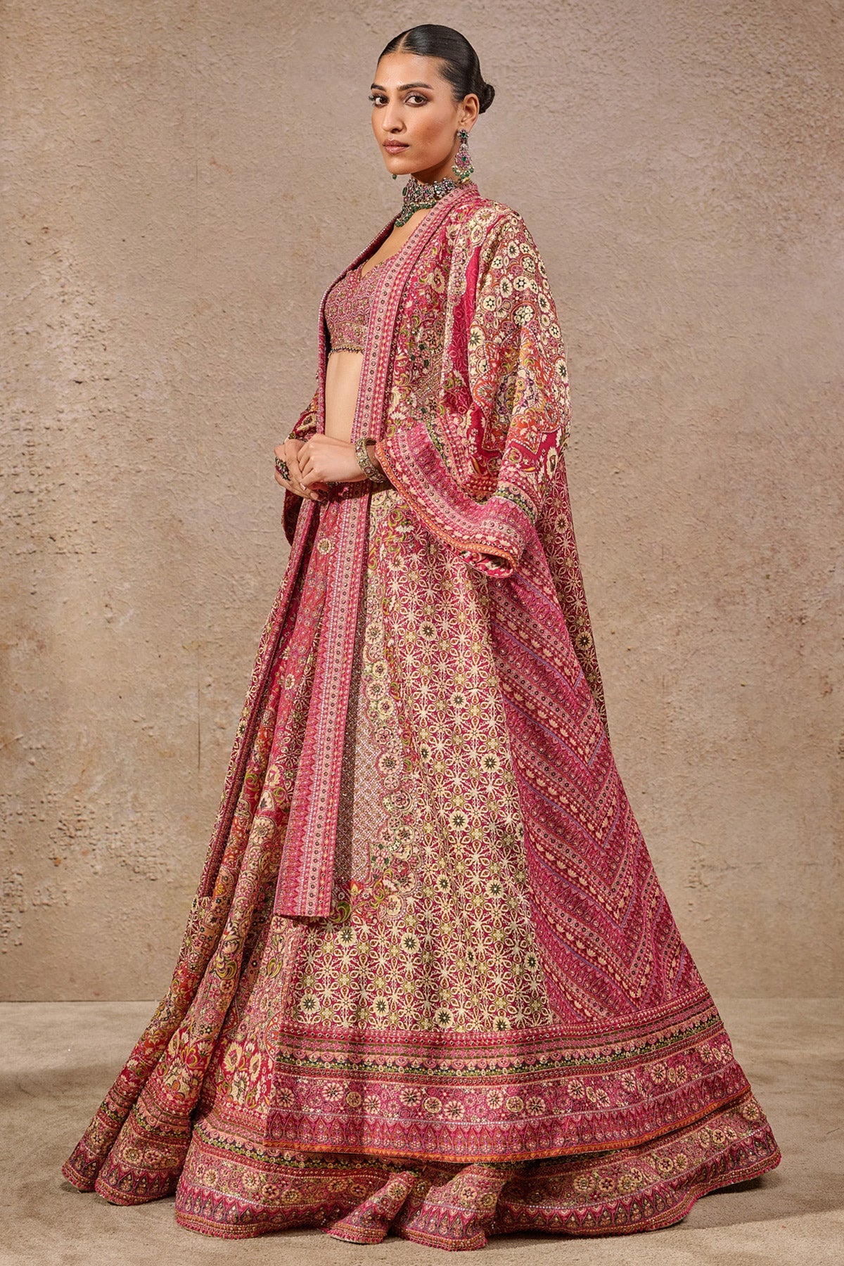 Kashida Embroidered Bridal Lehenga