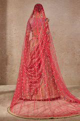 Kashida Hand-embroidered bridal lehenga