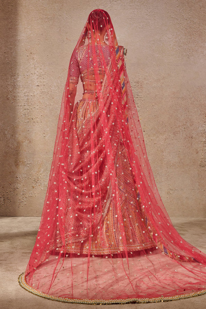 Kashida Hand-embroidered bridal lehenga