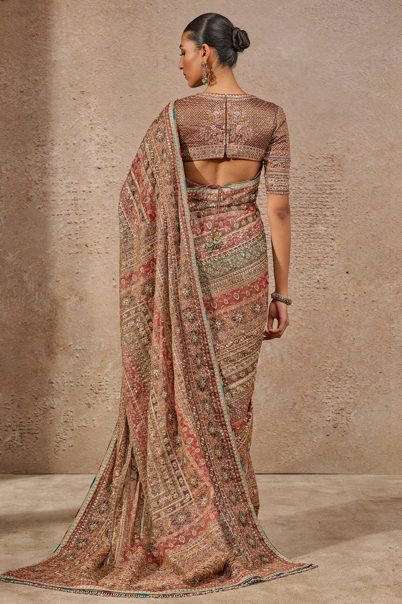 Kashida Hand-Embroidered Saree