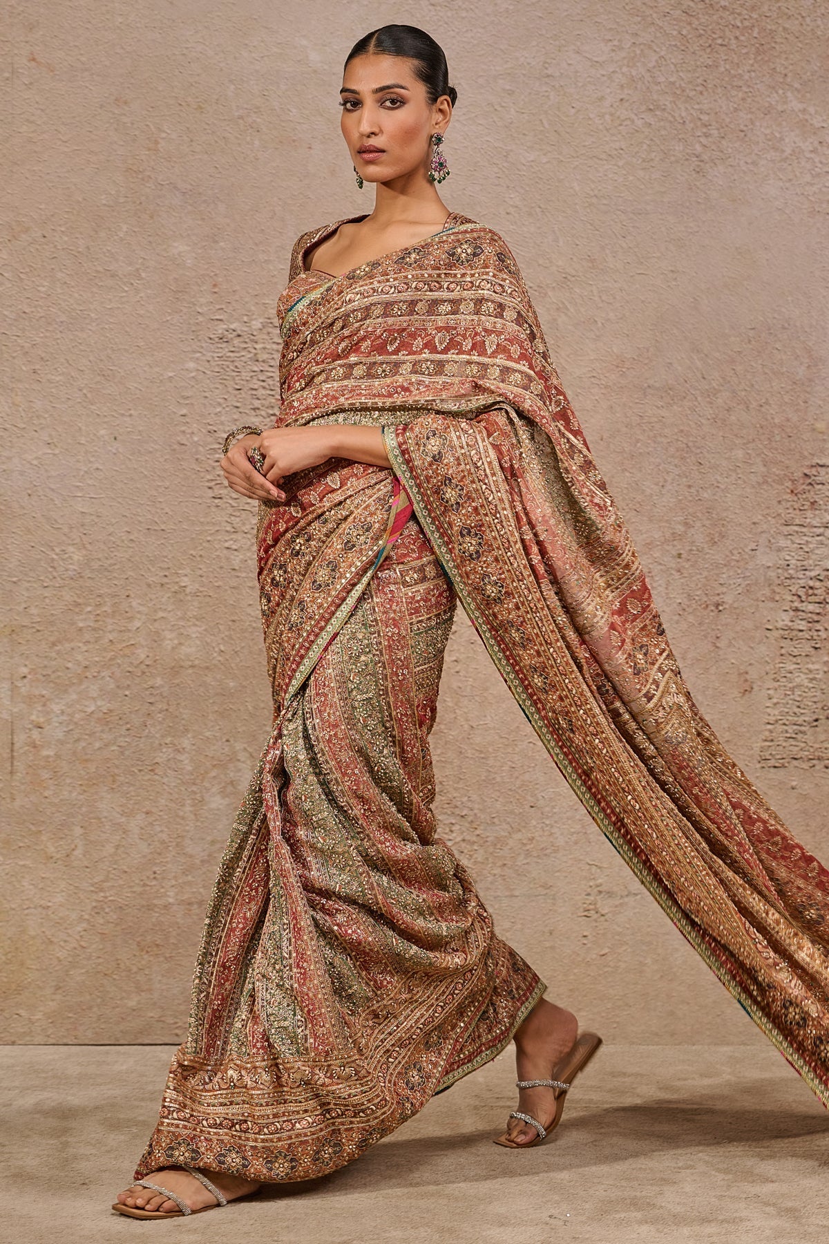 Timeless Kashida Hand Embroidered Saree