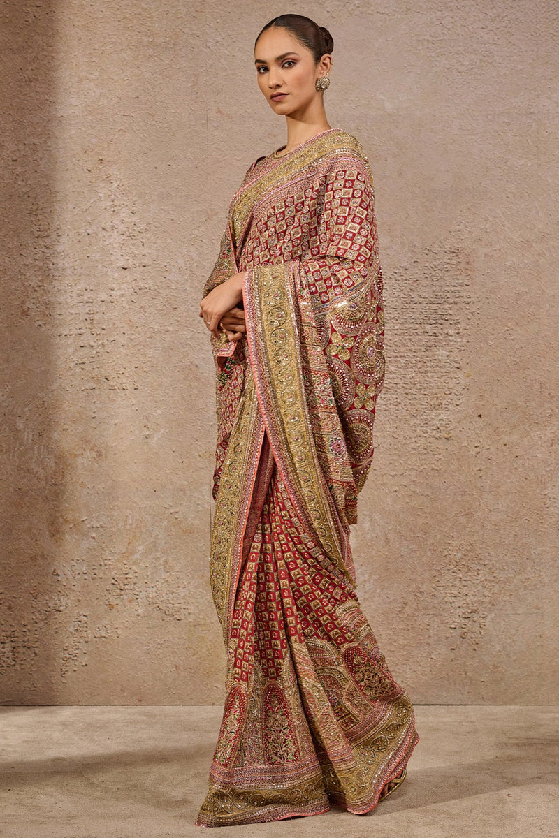 Navratna bejewelled saree