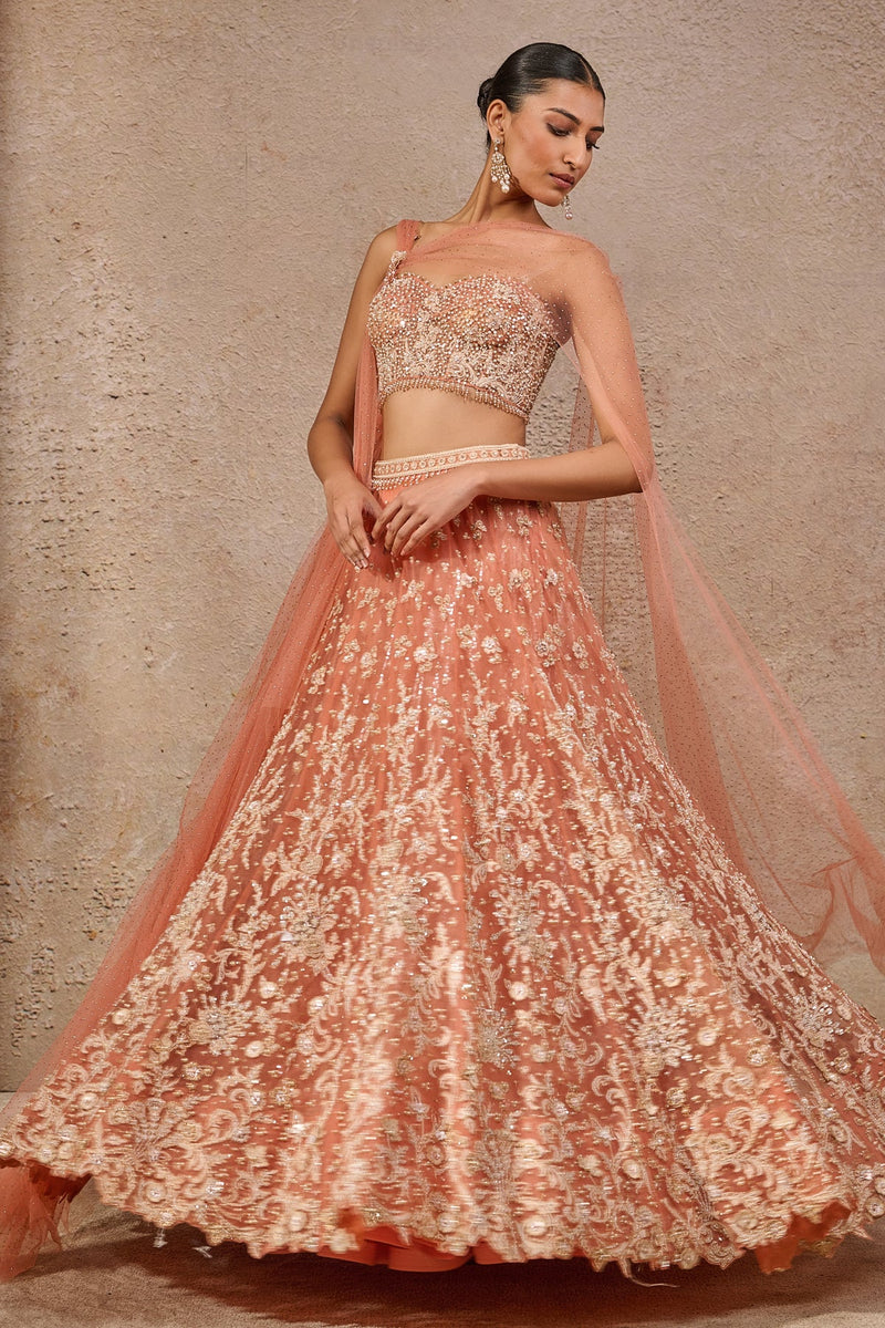 Resham Embroidered Floral Lehenga