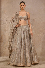 sequin-embroidered lehenga