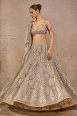 sequin-embroidered lehenga