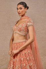 Resham Embroidered Floral Lehenga