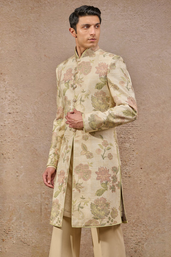 Classic Floral Motif Sherwani