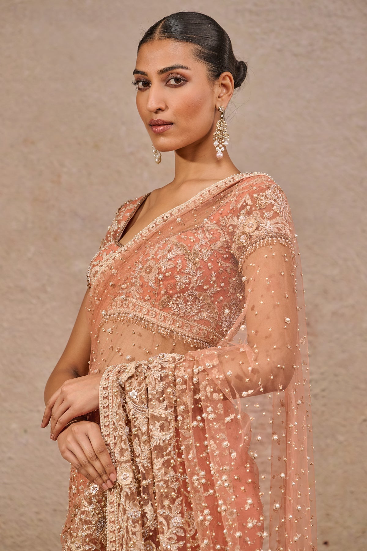 Languid Summer Resham Embroidered Floral Saree - Only Saree