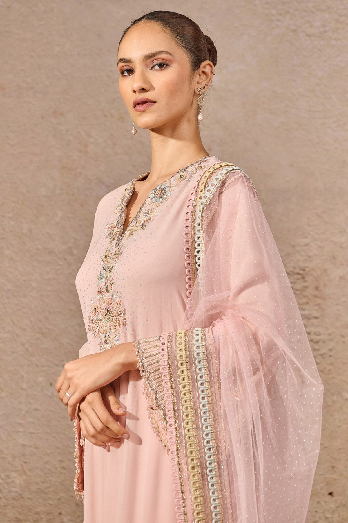 Languid Summer Floral Embroidered Kurta