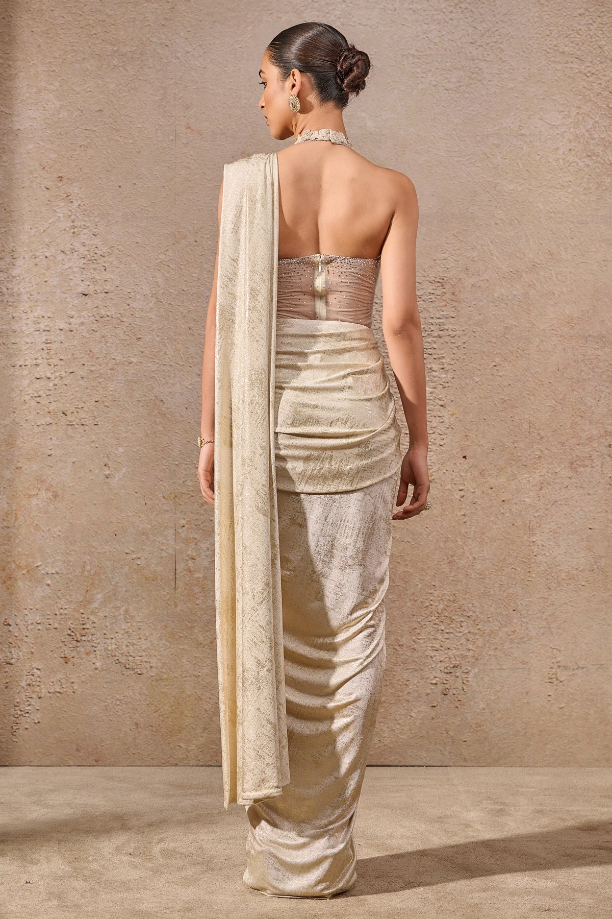 Languid Summer Foil Jersey Concept Saree - Only Saree