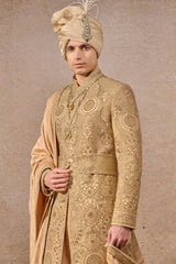Classic Groom Hand- Embroidered Sherwani