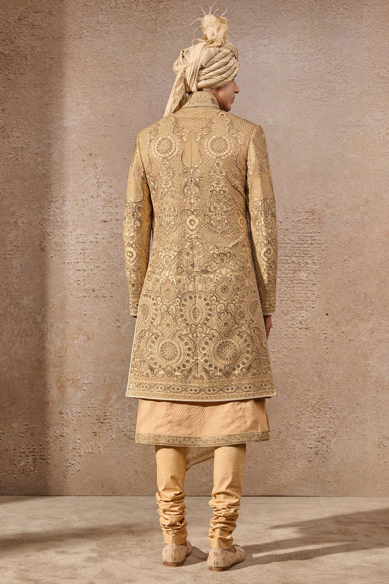 Classic Groom Hand- Embroidered Sherwani