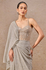 Metallic Crinkle Concept Saree?