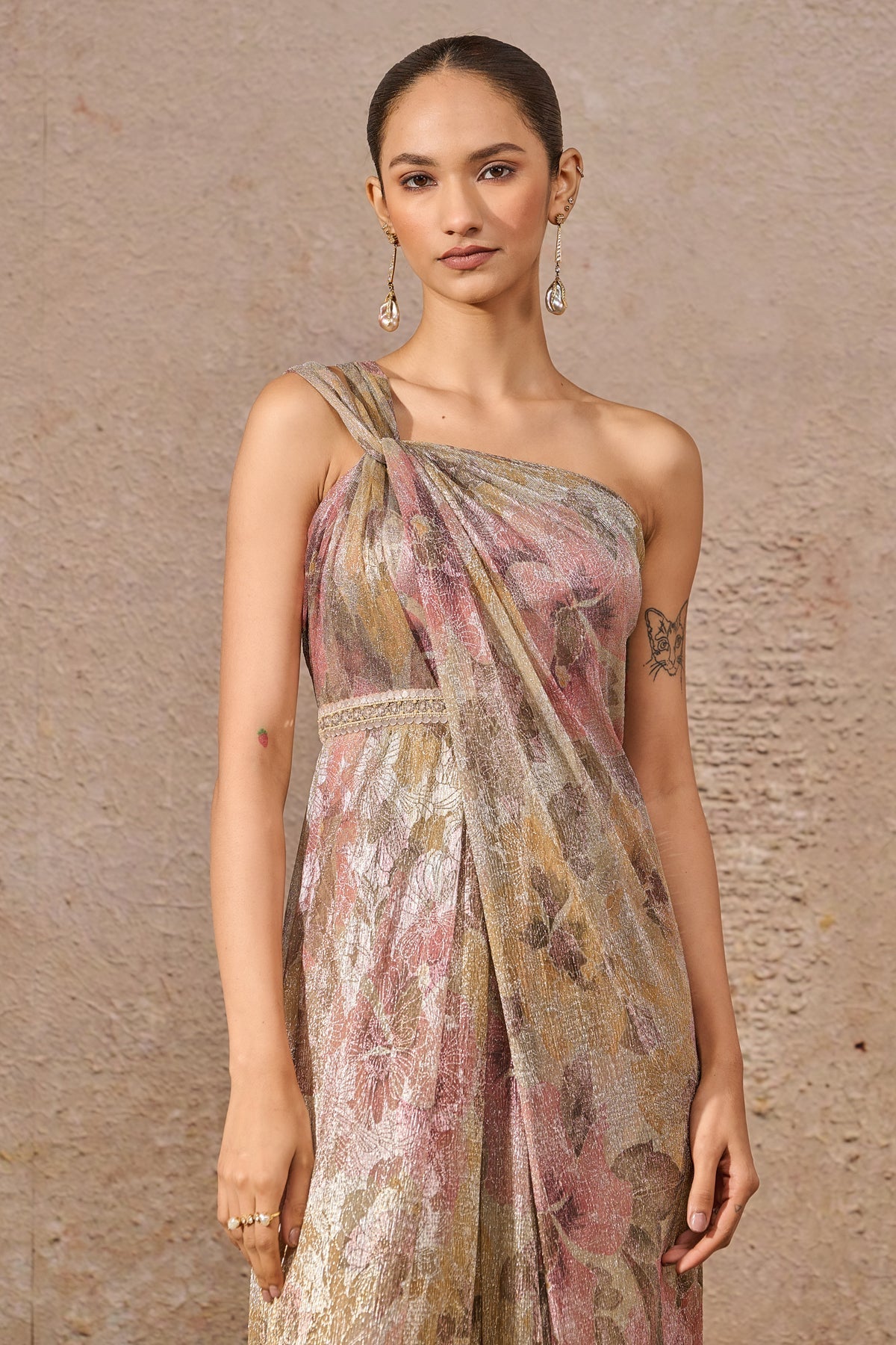 Languid Summer One Shoulder Draped Jumpsuit