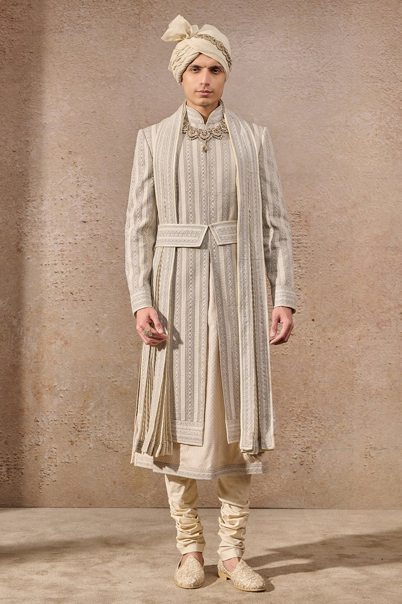 Classic Tissue Gemoteric Sherwani