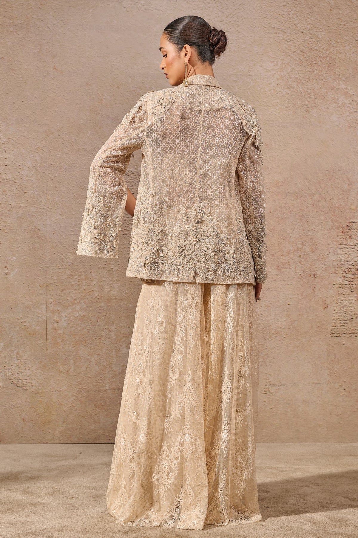 Languid Summer Hand Embroidered Sheer Jacket Co Ord Set - Only Jacket