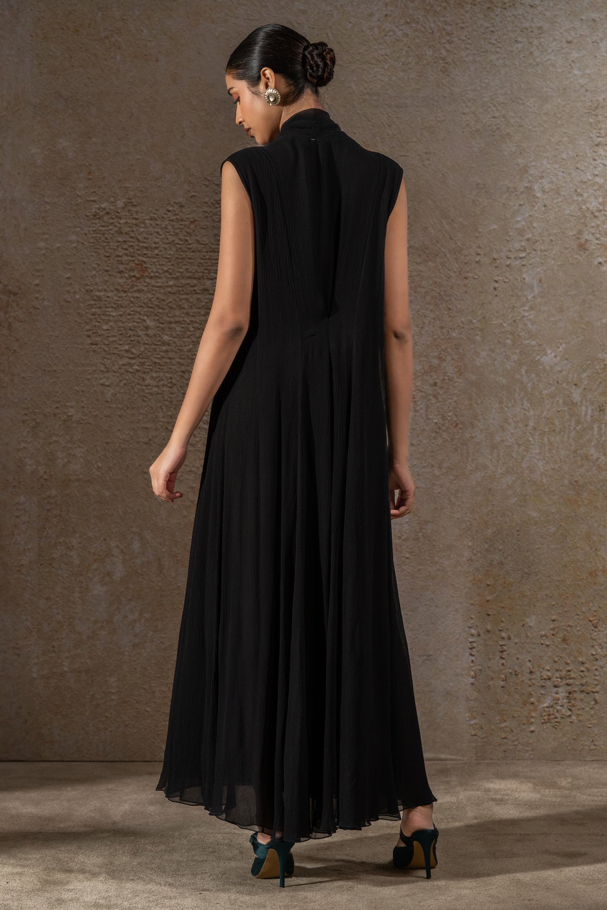 Mosaic Sequin Jacket with Draped Dress