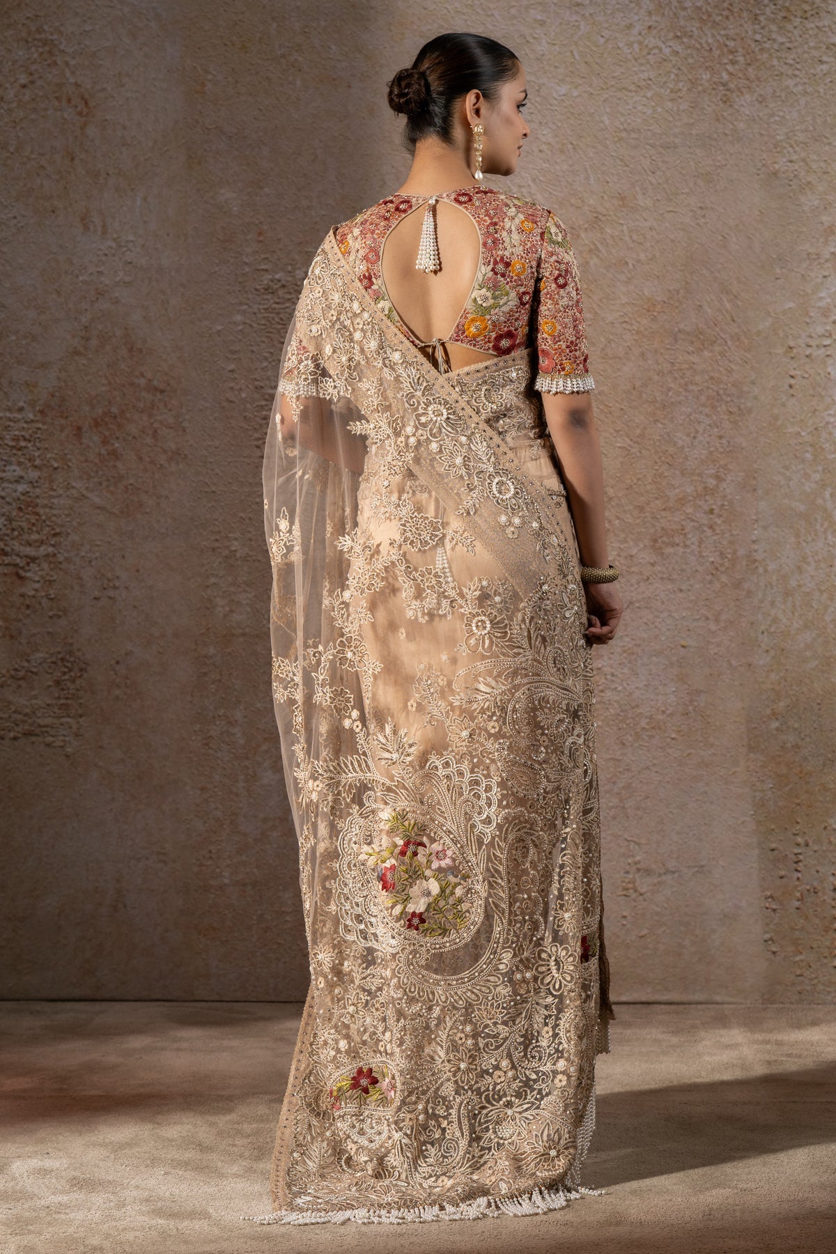 Resham Embroidered Saree