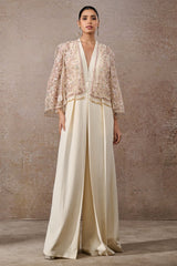 Hand-Embroidered Floral Cape