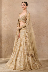 Pearl and sequin embroidered lehenga